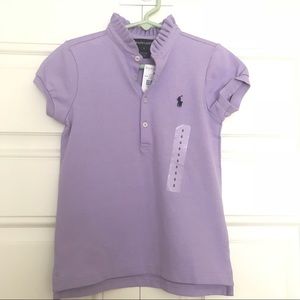 Girls sz 5 Ralph Lauren Lavender short sleeve polo